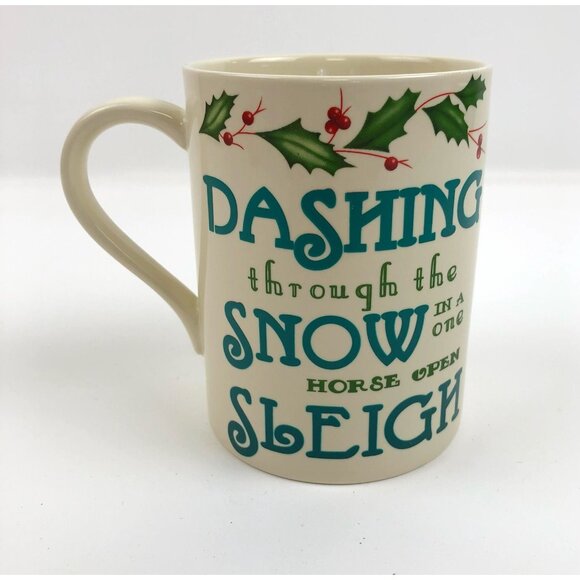 Lenox Heat Changing Christmas Mug Dashing Through The Snow Holiday 12oz Boxed - Picture 6 of 9